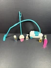 Vtg 1994 Barbie So Much To Do Cleaning Accs Set- Rolling Vacuum Broom Duster Etc