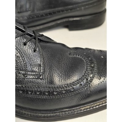 Bostonian V-Cleat Black Pebbled Leather Wingtip Brogue Oxford Mens Shoe Size 10 Bostonian V-Cleat Black Pebbled Leather Wingtip Brogue  main image 2