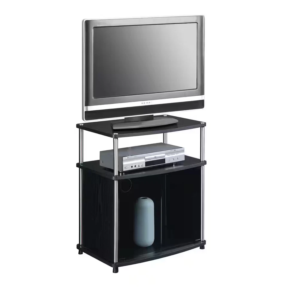 Designs2Go 24 pulgadas Soporte de TV para tablero de partículas de grano de madera negro se adapta a televisores de hasta 25 pulgadas Foto 2 de 4
