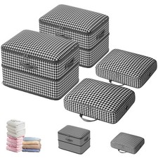 4 Pcs Self Compression Storage Bags Large Capacity Ultra Space Saving Clothes...