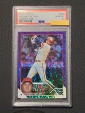 PSA 10 Shohei Ohtani 2023 Topps Series 1 Purple Foil #1 Serial /799 Angels