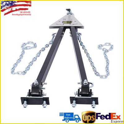 #ad 5000LBS Tow Bar Adjustable Towing Bar Bumper Mount w Chains Fits 2quot; Ball Hitch $64.94