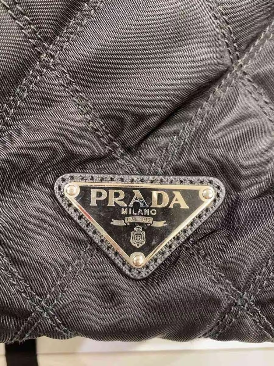 Prada Tessuto Impuntu Backpack Black Nylon 2VZ066 Auth Italy Used image 5