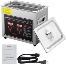 2L Ultrasonic Cleaner Stainless Steel Digital Portable Jewelry Parts Washer