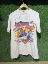 Size L - Vintage SIGNED 1998 Joe Amato NHRA Racing Tee Sz L Unknown Pre-Owned
