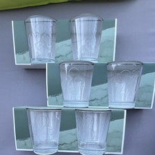 6er Set Trinkgläser aus Glas transparent mit...