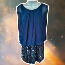 Coast Size 12 Chiffon Sequin Drop Waist Dress Xmas Party Occasion Evening Cruise