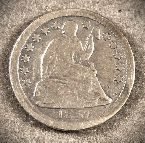 1857 LIBERTY SEATED HALF DIME ** A GOOD COIN **   (7625)