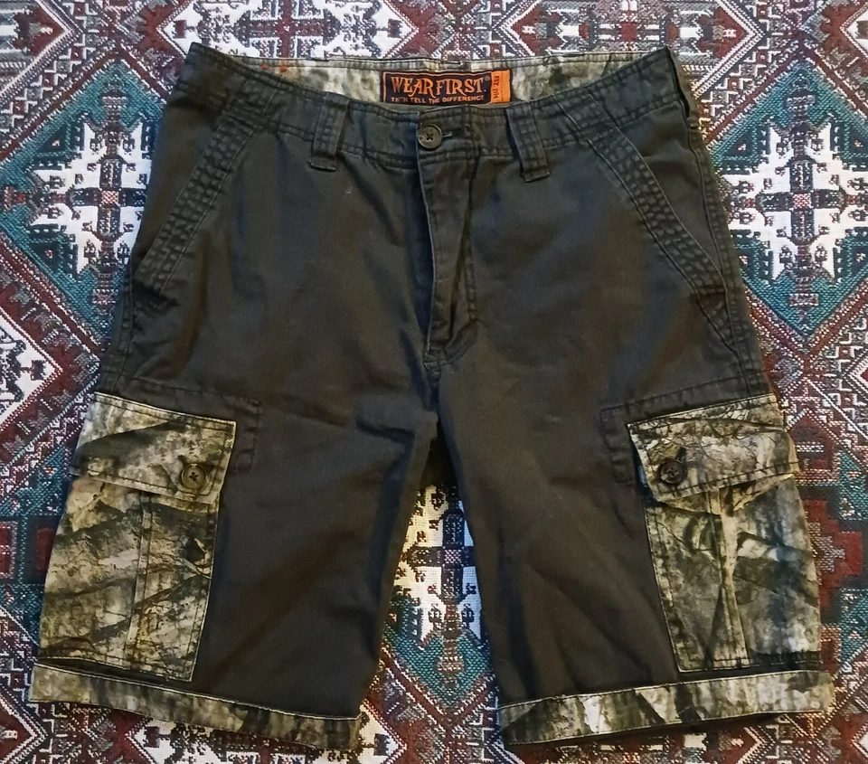 Pantalones cortos cargo WearFirst Tree camuflados para hombre talla 32 Foto 3 de 4