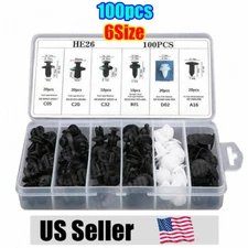 100x Car Bumper Trim Panel Fender Engine Push Pin Rivet Clips Parts Accessories