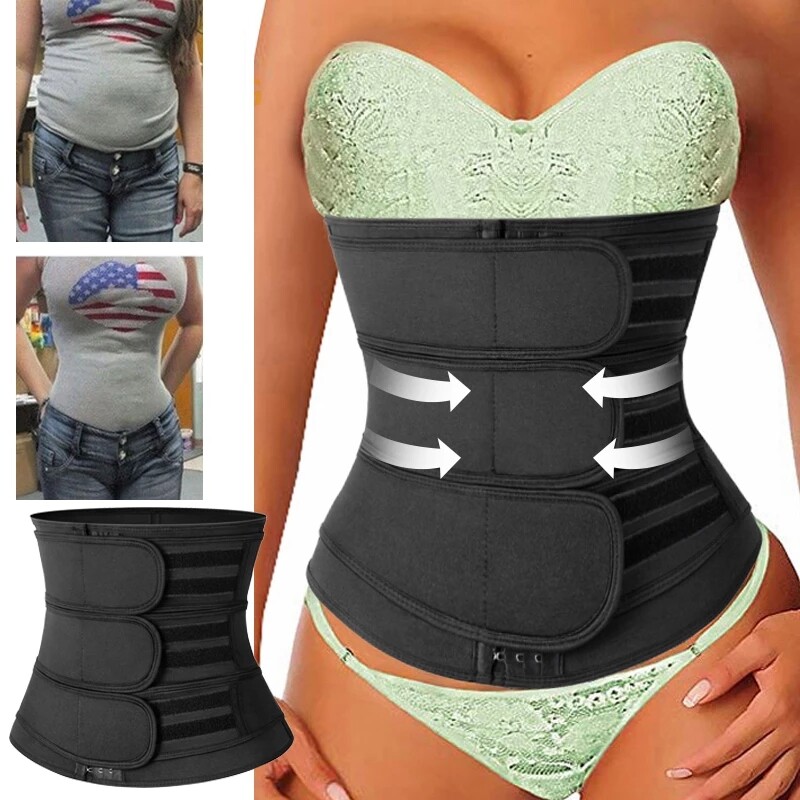 Waist Trainer Corset Sauna Sweat Weight Loss Body Shaper Yoga Slim Belt Women US