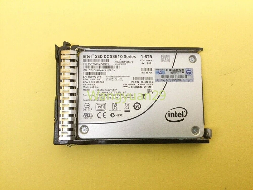 NEW HPE 2.5" 1.6TB SATA 6G G8 G9 Gen10 Server SSD Replace 869386-B21 869581-001 - Image 2 of 4