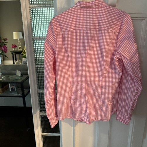 Vineyard Vines Women’s Gingham Size 16 Pink & White Cotton Button Up Shirt - Picture 3 of 7