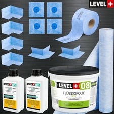 Dicht- Set für Bad Dusche ca 10m² Dichtbahn Flüssigfolie 12Kg Dichtband HQ SET41