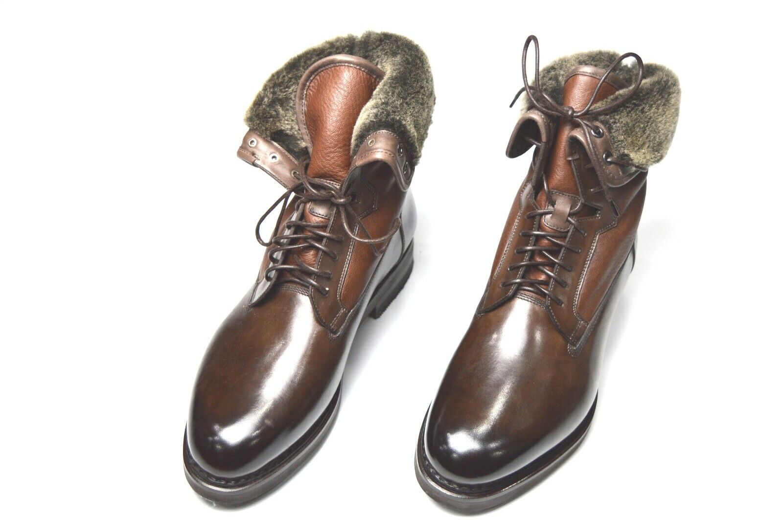 NEW SANTONI Boots Fur LIMITED EDITION Shoes Size Eu 39.5 Uk 5.5 Us 6.5  (Led106
