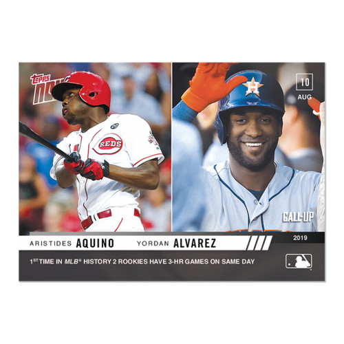 2019 Topps Now 668 Aristides Aquino / Yordan Alvarez