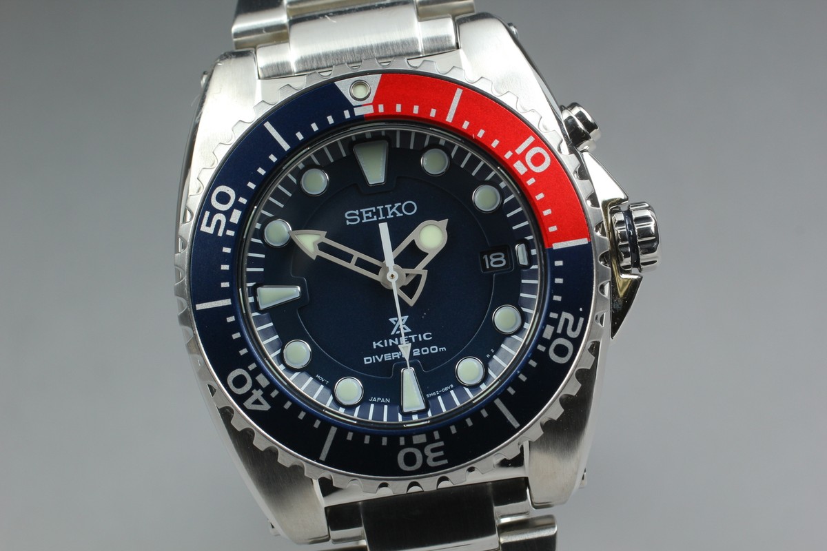 N MINT] SEIKO PROSPEX 5M62-0BL0 SBCZ013 KINETIC 200M Men