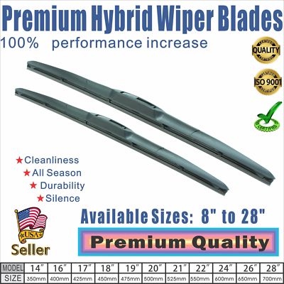 26'' + 14'' Premium  Windshield Wiper Blades  OEM Quality J-Hook