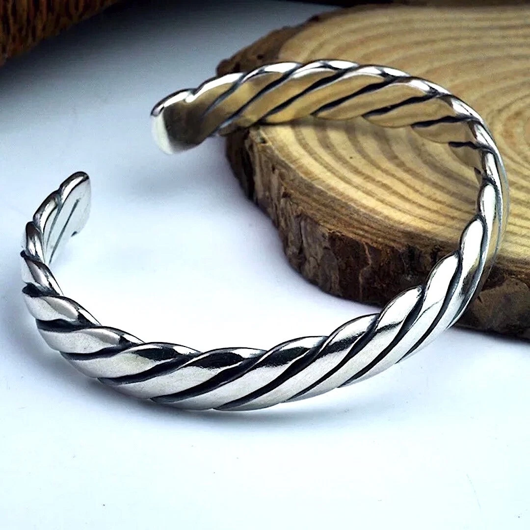 Mens silver sale cuff