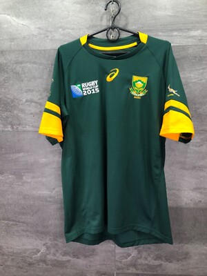 【レディース】Asics ラグビーシャツ 南アフリカ代表 2015 Asics South Africa Rugby World Cup 2015 Jersey Size L | eBay