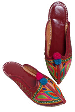 MIDDLE EAST SLIPPER LEATHER SHOES TRADITIONAL ASIAN HANDMADE COLORFUL EMBROIDERY