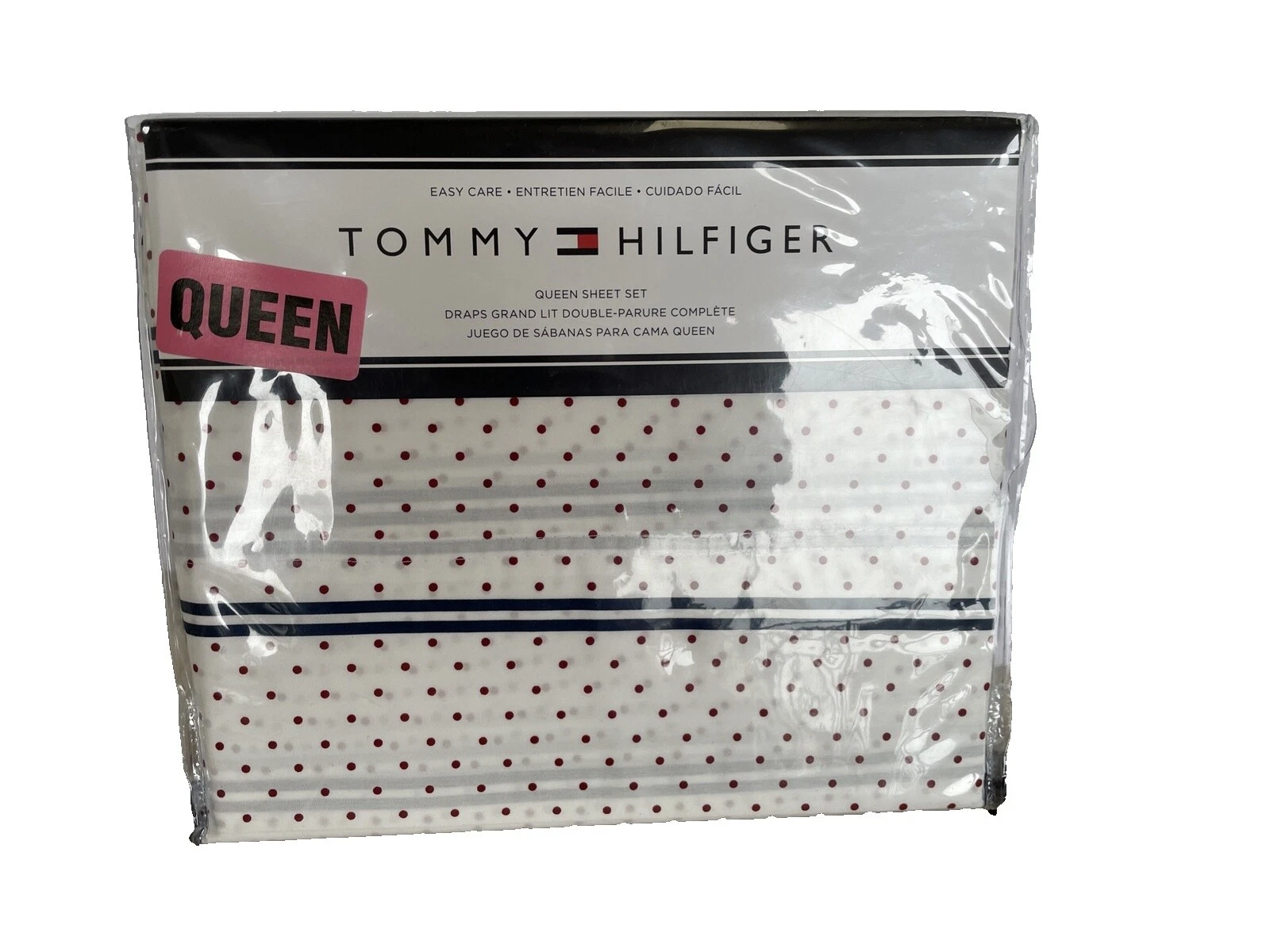 Tommy Hilfiger Cotton Blend Polka Dot Bed Sheets
