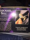 Carrousel Bell Ornaments Crystal Bells Hand Painted Horses Vintage Ornament Set — photo 8