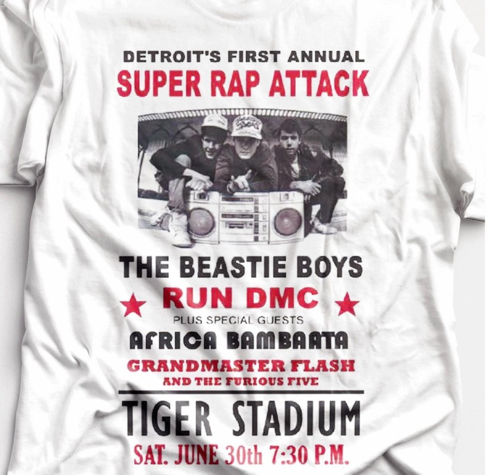 Beastie Boys Run DMC Vintage Tour 1986 Detroit Super Rap Attack
