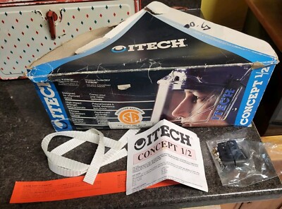 1980s Itech Concept 1/2 Hockey Visor Box & Accessories (No Visor) Original Box 