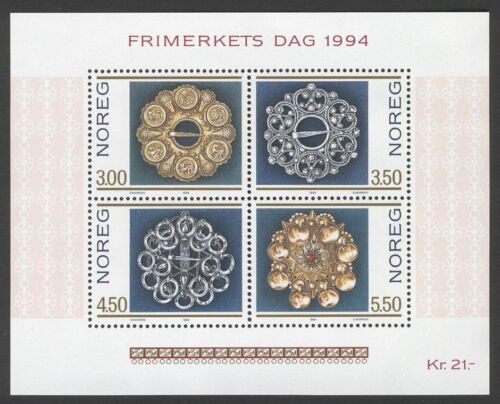 Norvège Y33 MNH feuille 1994 timbre jour culture costumes décorations bijoux - Photo 1/1