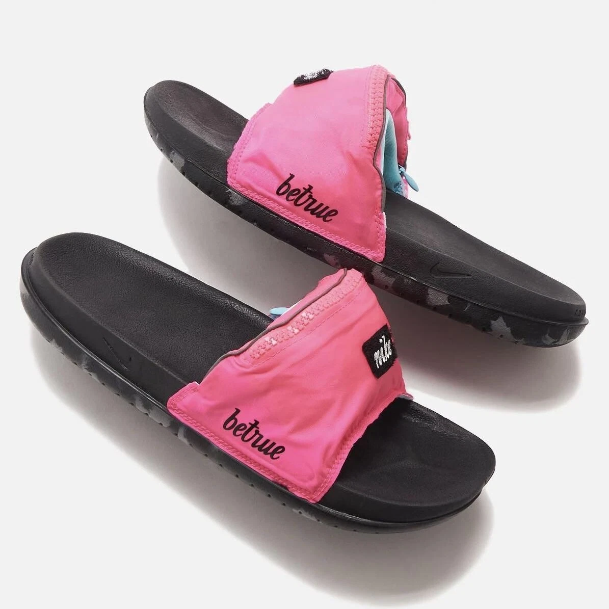 Nike BeTrue Offcourt Slide Dd6783 600 rosa nero orgoglio diapositive LGBTQ taglia 11