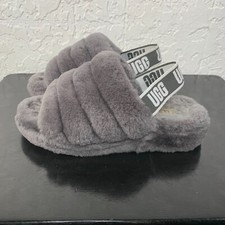 UGG Australia Fluff Yeah Sandals Womens Size 7 Gray Slide