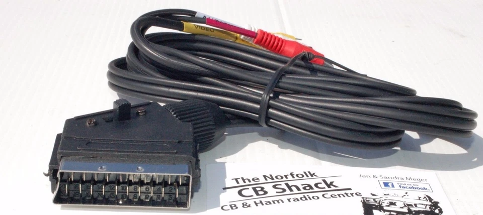 Scart Lead to 3 RCA Phono Audio Video Cable With Switch 1.5M - Image 2 of 4