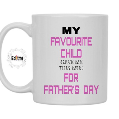 Lieblingskind lustige Vatertag Papa Tasse personalisiert bei Bedarf