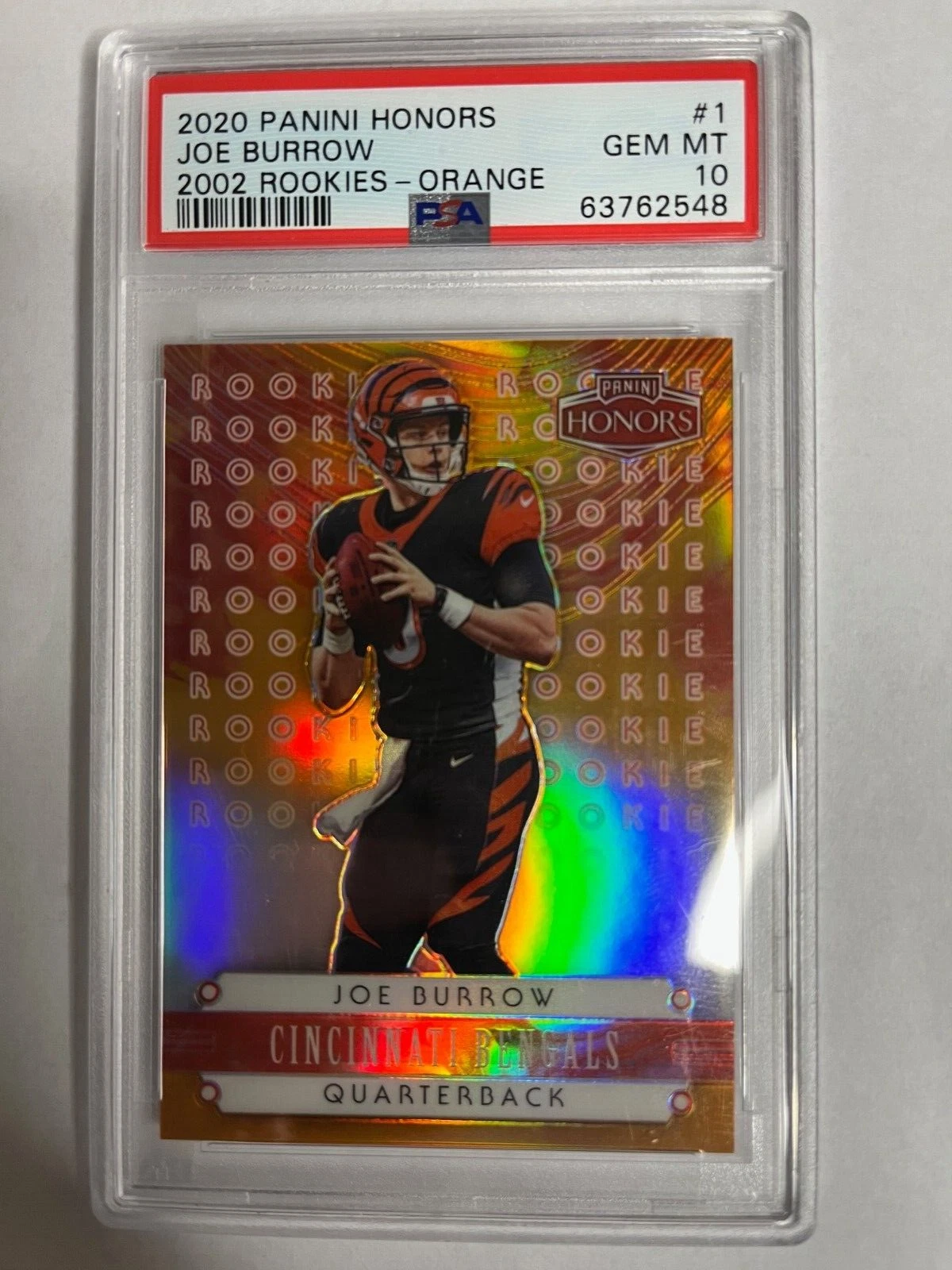 Joe Burrow Panini Honors 2002 Rookies #1 Orange