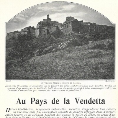 Au pays de la Vendetta -- Article de presse 1903