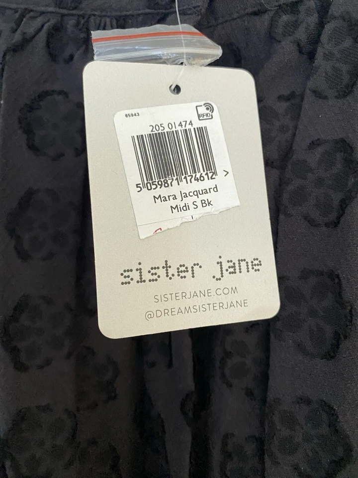 Falda midi Sister Jane MARA Jacquard Línea A Falda Negra Talla Mediana Nueva con Etiquetas Foto 4 de 4