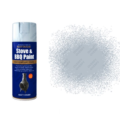 x1 RustOleum High Temperature Stove & BBQ Aerosol Spray Paint 650?C