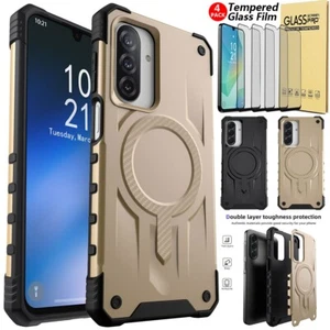 Pour Samsung Galaxy A26 Couverture magnétique du téléphone de boîtier antichoc / Protecteur d'écran