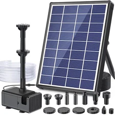 6.5W Solar Fountain Pump for Bird Bath Solar Water Fountain with Upgraded Dry...