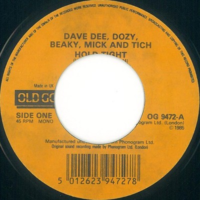 Dave Dee - Hold Tight - Used Vinyl Record 7 - 5829z