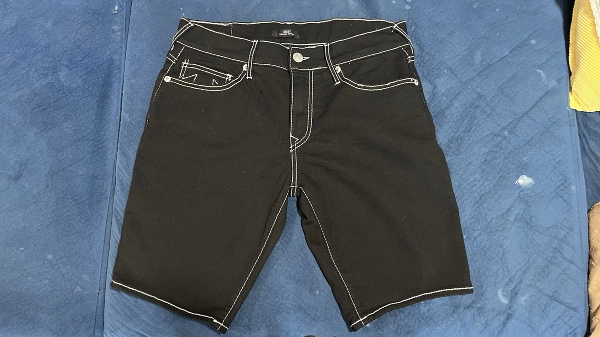 True Religion Black Denim Shorts for Men for sale | eBay