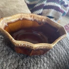 Hull McCoy Brown Drip Pottery#447-USA Garden Dish 6”