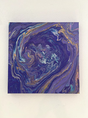Abstract Liquid Acrylic Painting on Canvas 20''x20''