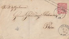 Nachv. K2 ITZEHOE a. Ganzsache NDP 1868