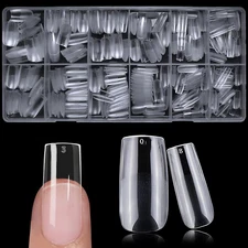 600pc Nail Tips Fake Nails Press on Nails Clear Nail Tips Full Medium Square