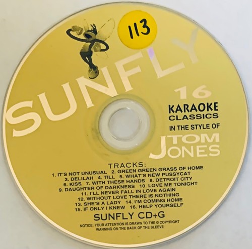 SUNFLY KARAOKE - CLASSIC HITS -TOM JONES