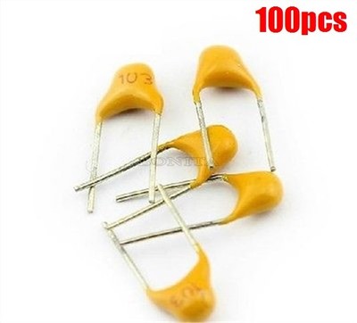 100Pcs Monolithic Ceramic Chip 0.01UF 103 50V Capacitor Ic New xk