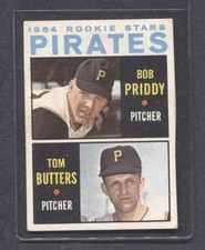 1964 Topps #74 Pirates Rookies (Priddy RC, Butters)  Vg-Ex  (Flat Rate)    A1