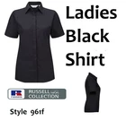 ladies short sleeve shirt,  Russell shirt top, work, business casual, NEW 961f